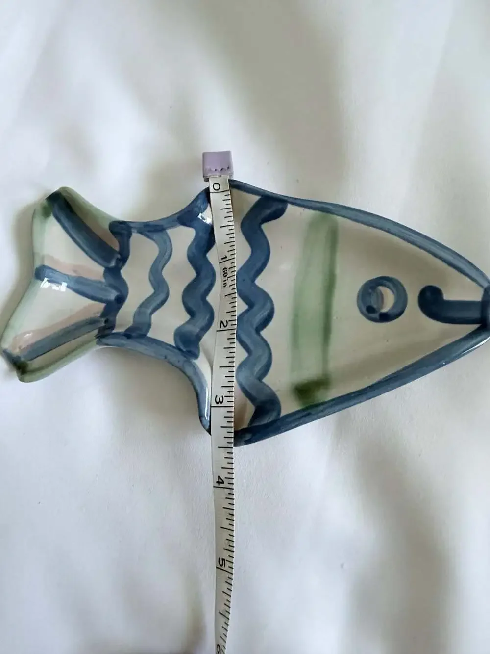 M.A. Hadley Hand Painted Ceramic Fish Spoon Rest or Trinket Dish